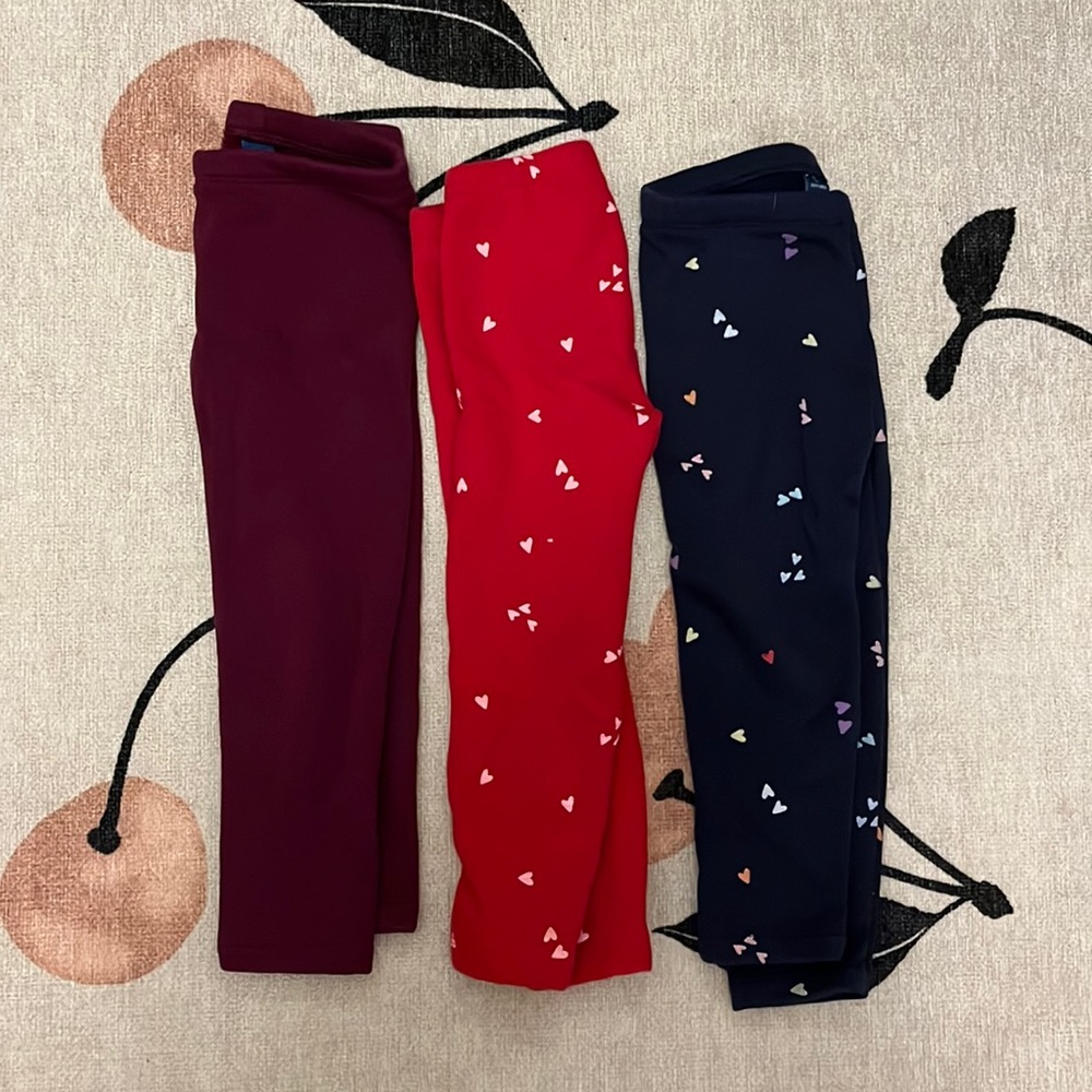 Set of 3 fleece lined girls leggings. Cat and jack.